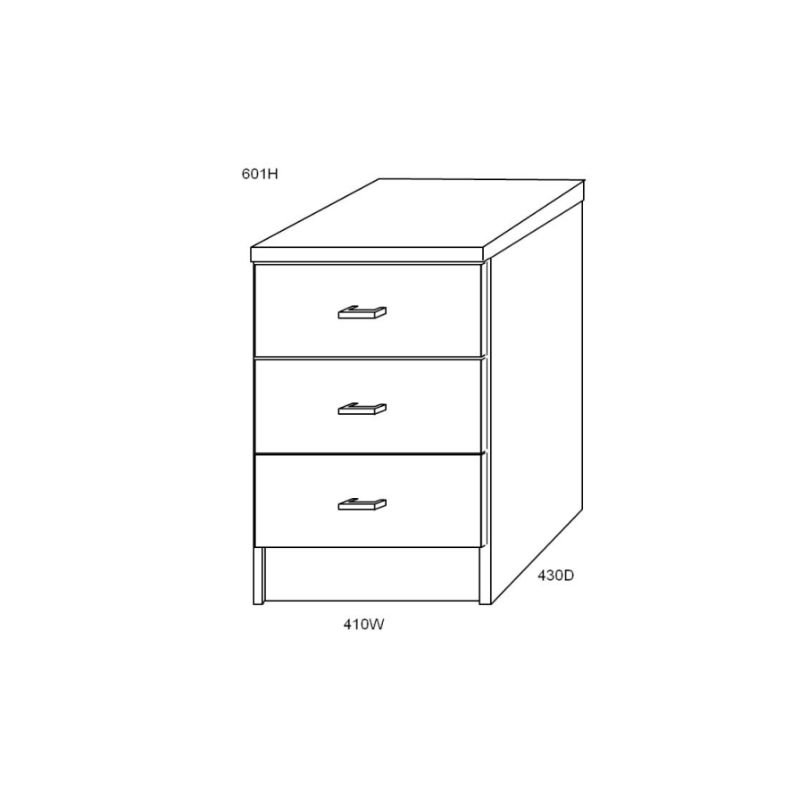 3 Drawer Bedside